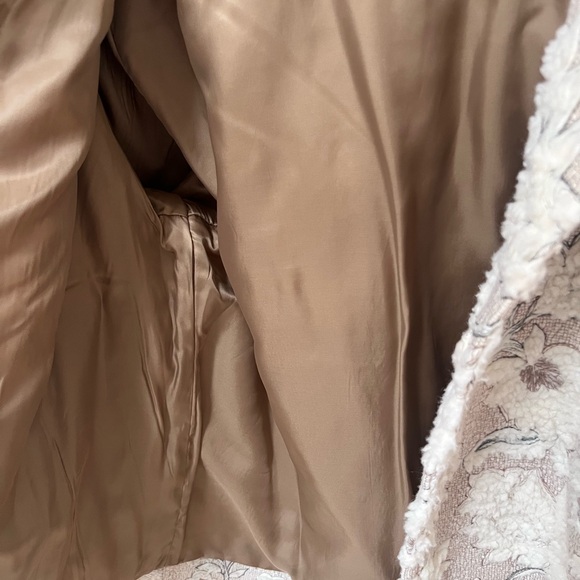 Abercrombie & Fitch Men’s Cream Floral Sherpa Zip Trucker Jacket - M - Picture 6 of 9